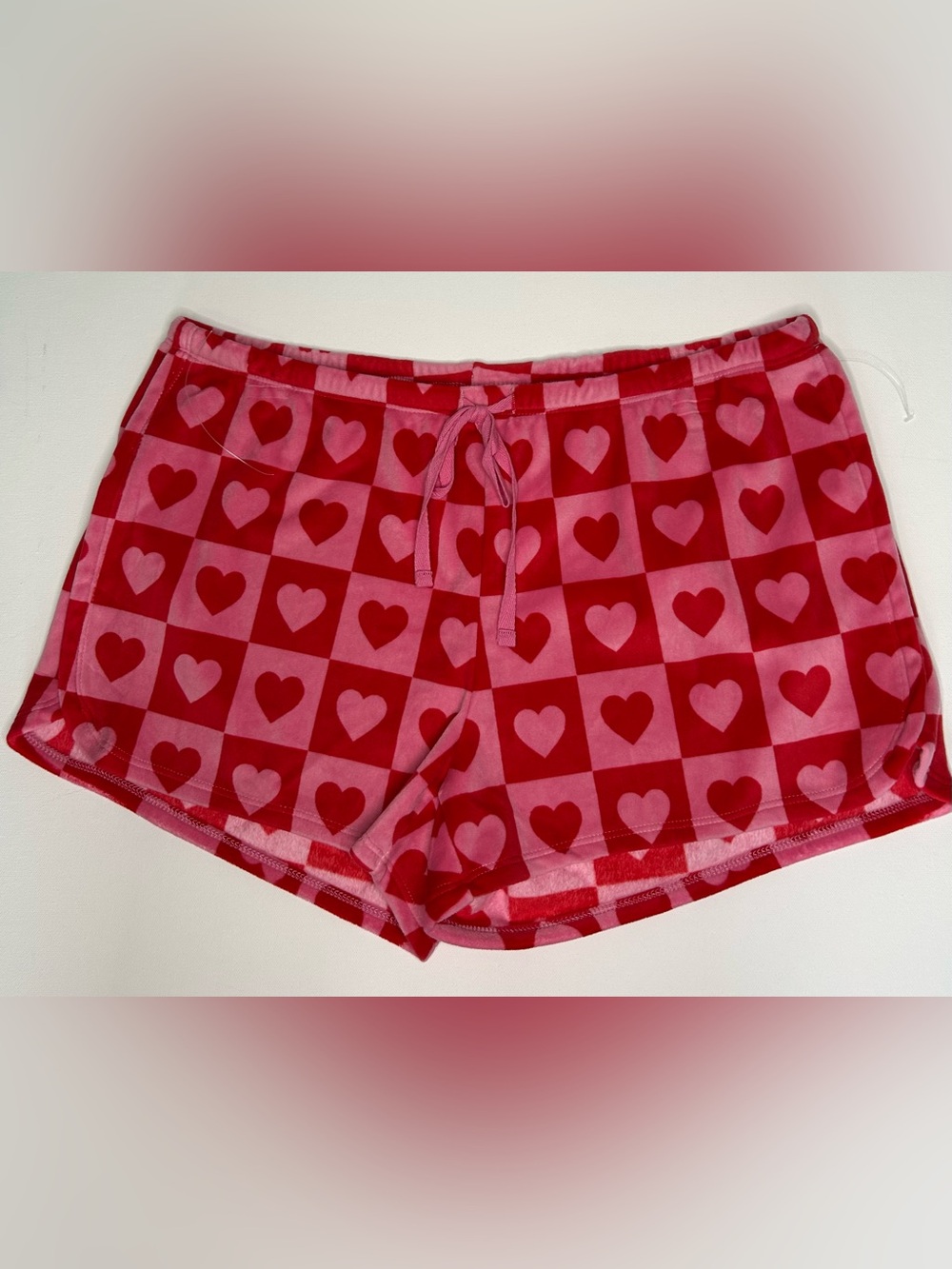 cupcakes & cashmere Pink and Red Heart-Print Pajama Shorts